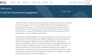 美国逾百所高校发表联名信 指责特朗普政府“过度干预”